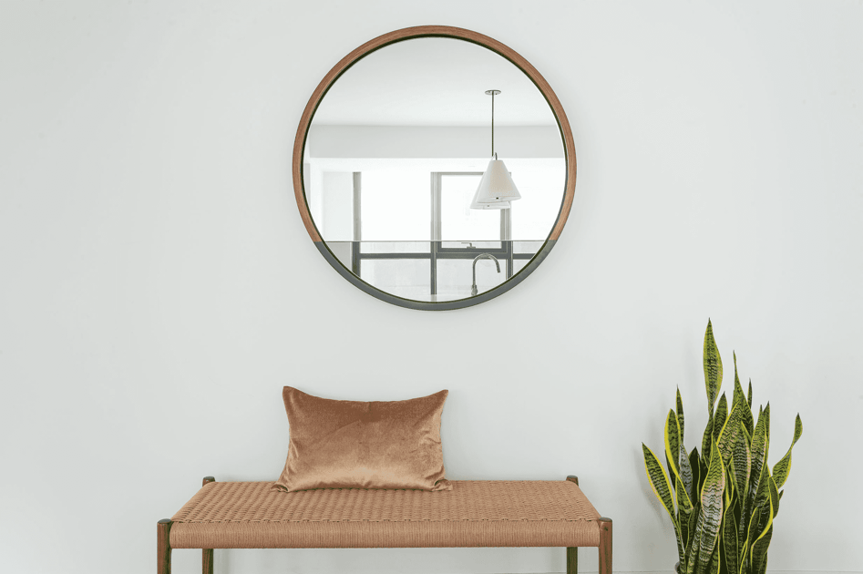 Mirror and chair